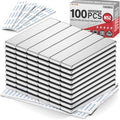 FINDMAG 100 Pack Magnet Bars, Heavy Duty Magnets, Silver, 2.36x0.39x0.12in