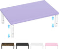 ECOLOVI Adjustable Wood Computer Monitor Stand Riser, Office Desk Organizer and Accessories for Monitor, Laptop, PC, Printer, Office Desk Accessories Workspace Organizer for Home Office Supplies, Purple