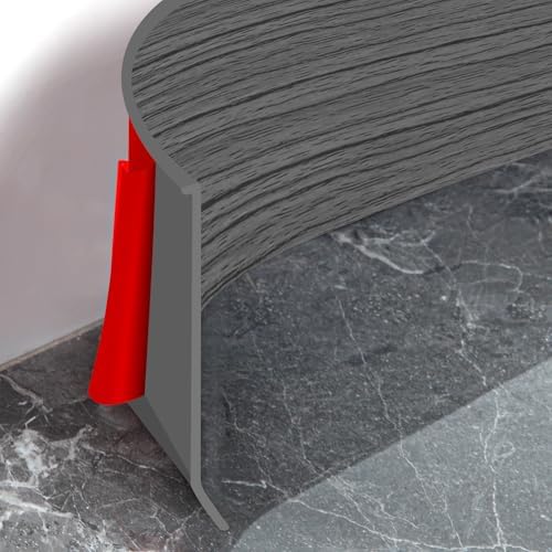 Vinyl Baseboard Molding Trim 4 Inch Peel and Stick Cove Base