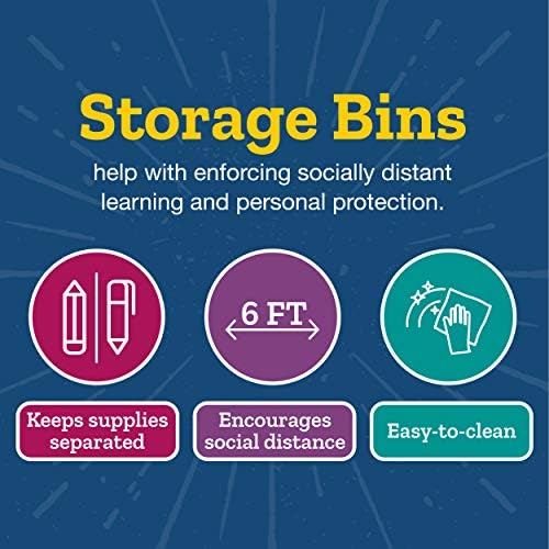 Really Good Stuff Yellow Chapter Book Classroom Library Bins with Dividers