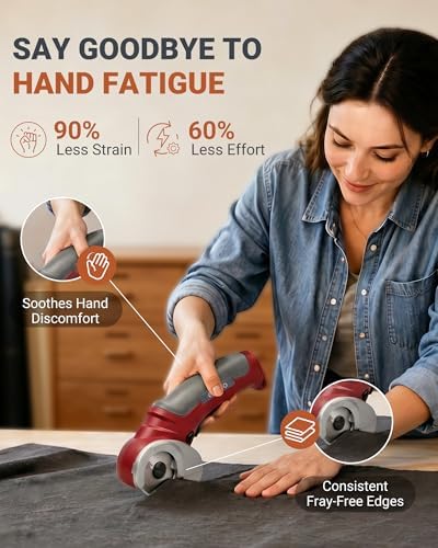 VLOXO Cardboard Cutter 4.2V Cordless Electric Scissors with Safety Lock