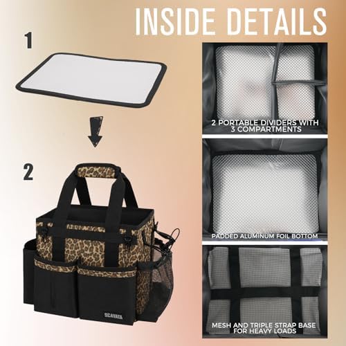 SCAVATA Compact Wearable Cleaning Caddy with Handle & Shoulder Straps