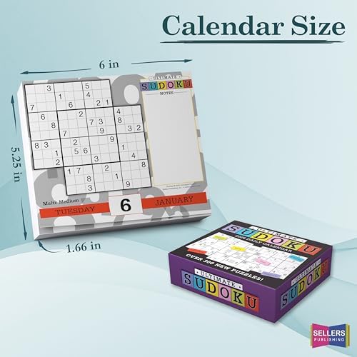 Ultimate Sudoku 2026 Daily Desk Calendar: Boxed Page-a-Day Puzzle Calendar with Day-to-Day Classic, Irregular, Multi, Odd/Even, Diagonal & Sum Variants