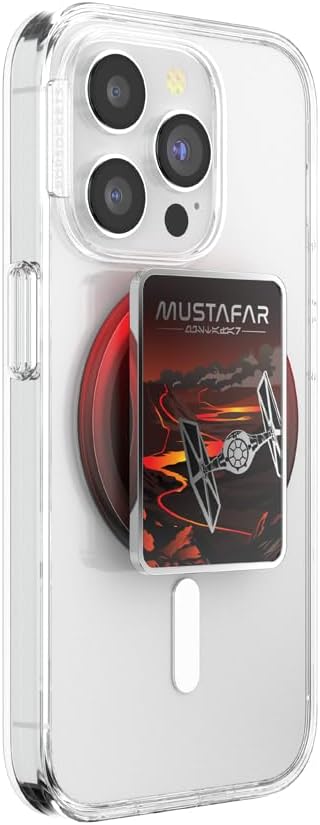 PopSockets Phone Grip for MagSafe, Magnetic Holder- Welcome Mustafar | Removable, For Kindle / Android / iPhone, With Magnet, Star Wars, Grogu, iPad, Removable, Popper