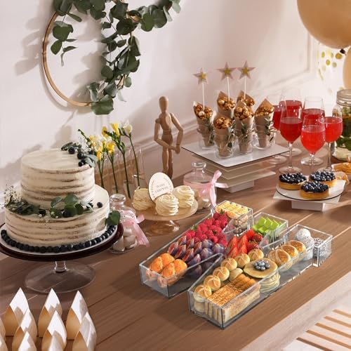13.8" Acrylic Letter Charcuterie Tray,Fillable Alphabet Box (Letter W)