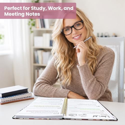 Large Planner 2026-2027, A4 (8.5" x 11") Hardcover Weekly & Monthly Planner July 2026 - June 2027 with Monthly Tabs, Academic Planner for School, Work and Office, Blush Garden