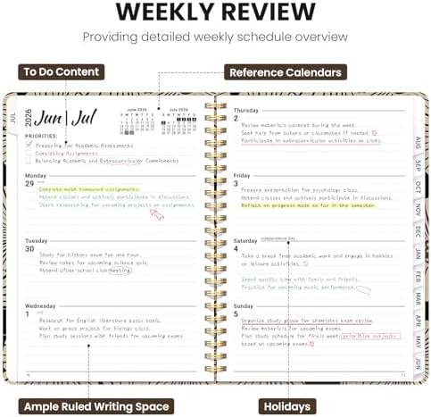 ZOTIA Planner 2026-2027 Weekly & Monthly Calendar Planner Jul 2026-Jun 2027