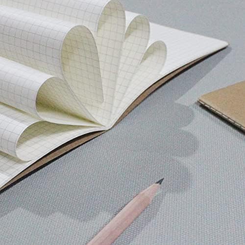 zmybcpack 12 Pack Kraft Graph Paper Notebook, A5 Size, 8.26"x5.5",