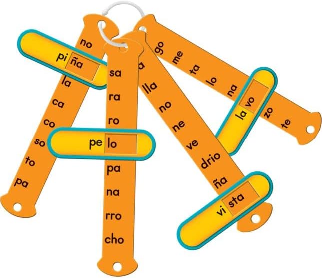 Really Good Stuff Spanish Syllable Slide and Learns - Set of 30
