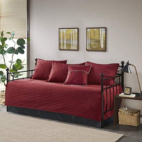 Madison Park Cabin Lodge Plaid Herringbone Daybed Cover Set, 6PC, 39"x75"