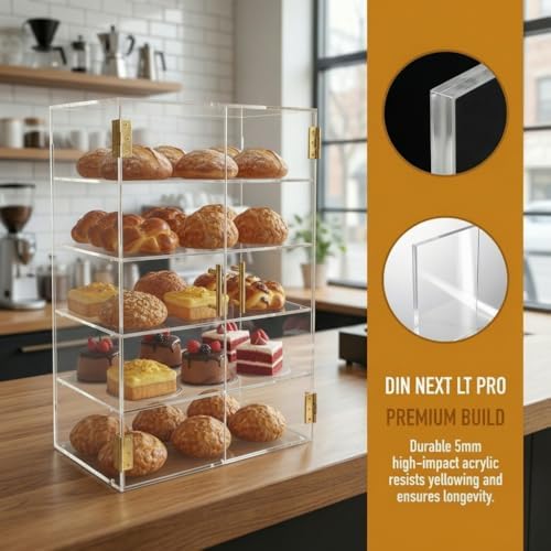 5 Tiers Countertop Bakery Display Case