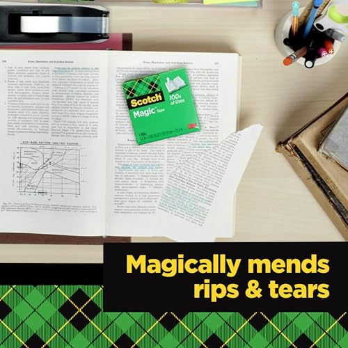 Scotch Magic Tape, Invisible, 2 Rolls