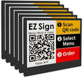 [Santek] EZ Sign NFC E-Paper Display – No Battery, Ultra-Thin 0.13”, Rewritable 4-Color Digital Display, App-Controlled (iOS/Android/PC), IP65 (Black, 4.2" 6pcs, No Stand and Clip Included)