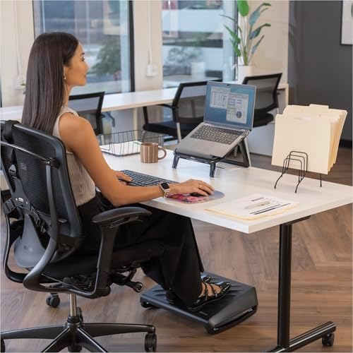 Fellowes Step File Wire Organizer Rack | 6 Sections | Black | 72613 | Pack of 4