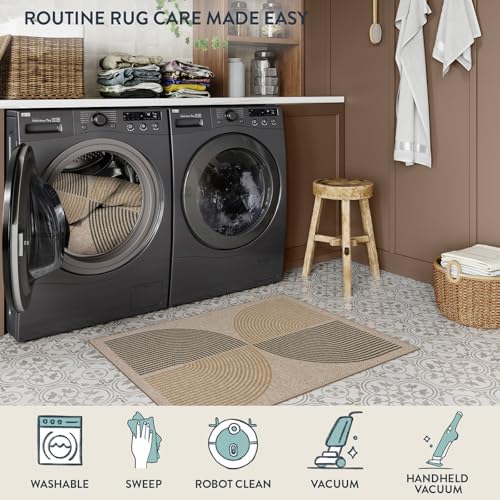 Lahome Rainbow Muddy Mats for Indoor, 32"x48" Indoor Outdoor Front Door Mat