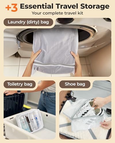 BAGSMART 15 Pack PA+PE Travel Vacuum Bags with Wireless Pumpe