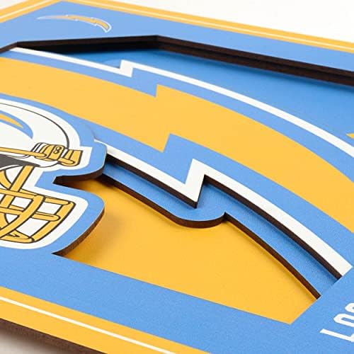 YouTheFan NFL Los Angeles Chargers 3D Logo Series Wall Art