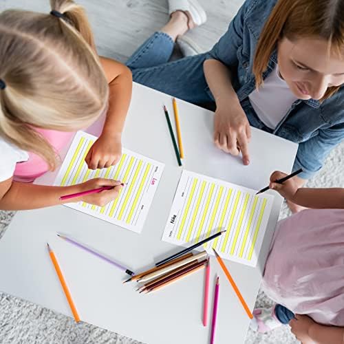 Eaasty 200 Sheets Write Beginner Paper Level 1 Lines & Highlighted,Style