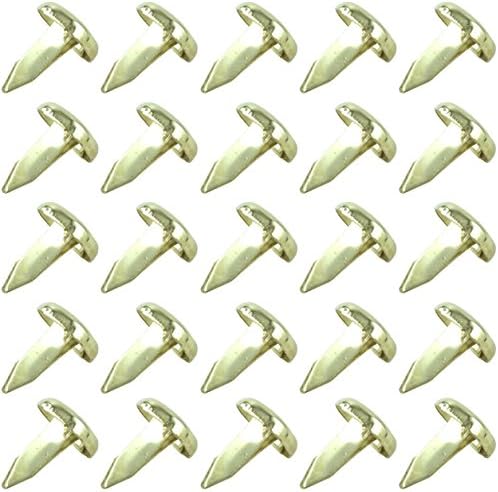 Clipco Paper Fasteners Mini 1/3-Inch Brass Plated (100-Pack)