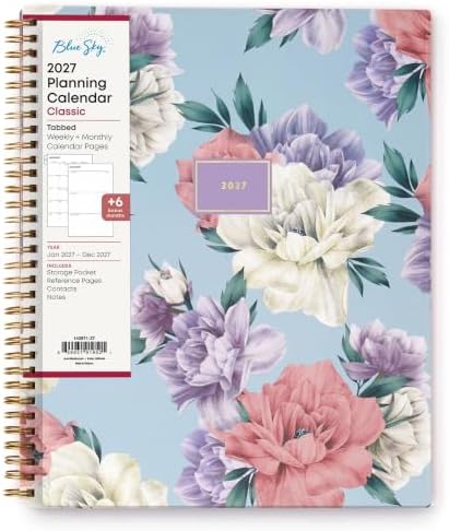 Blue Sky 2027 Weekly & Monthly Planner Calendar, 8.5"x11", Tula