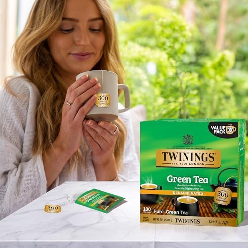 Twinings Decaffeinated Green Tea Bags, 100 CT Box (1 Pack)