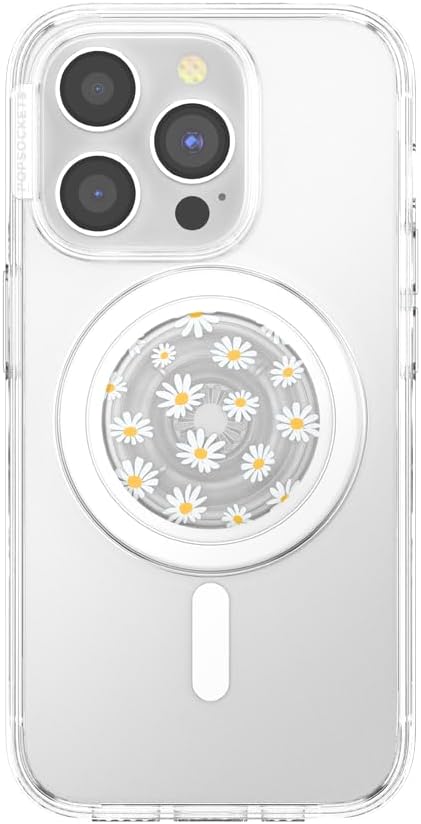 PopSockets Phone Grip for MagSafe, Magnetic Holder- He Loves Me Not | Removable, For Kindle / Android / iPhone, With Magnet, Daisy, Flower, Men, Boys
