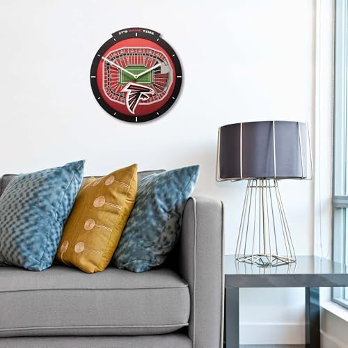 YouTheFan NFL Atlanta Falcons StadiumView 3D Wall Clock