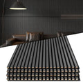 Art3d 3D Fluted Soundproof Wood Textured Slat Wall Panel, 4-Pack, Blackwood