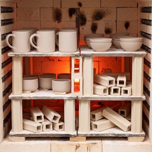 Nuanchu 4 Pack Kiln Post High Alumina Kiln Posts, 4 x 1 Inch