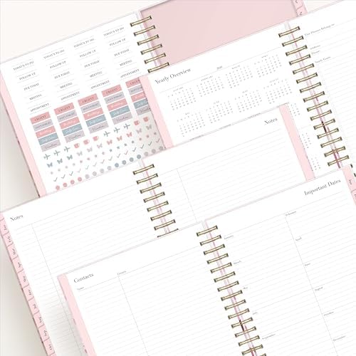 Blue Sky Rachel Parcell 2026 Daily & Monthly Planner Calendar, 5"x8", Peony