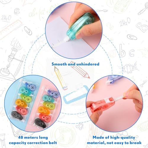 Chivao 100 Pack Mini Correction Tape Bulk for School, Office