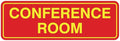 Standard Conference Room Sign - Red/Yellow - Small 5 Pack