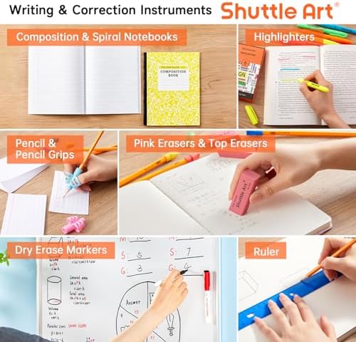 Shuttle Art 102 PCS Back to School Supplies Kit for Grades K-12