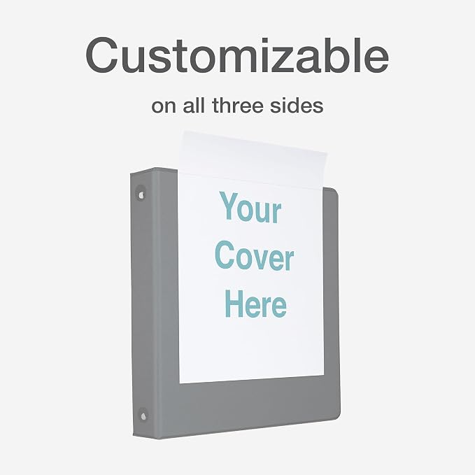 Cardinal 3 Ring Binders, Binders for School and Office, Durable 2 Inch, Round Rings, Holds 475 Sheets, ClearVue Presentation View, Non-Stick, Assorted Autumn Colors, 12 Pack (1002481)