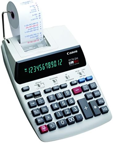 Canon Office Products 2204C001 Canon P170-DH-3 Desktop Printing Calculator with Currency & P23-DHV-3 Printing Calculator with Double Check Function, Tax Calculation and Currency Convers