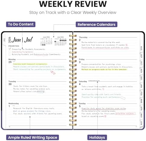 Large Planner 2026-2027, A4 (8.5" x 11") Hardcover Weekly & Monthly Planner July 2026 - June 2027 with Monthly Tabs, Academic Planner for School, Work and Office, Opulent Vase