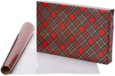 Papyrus Christmas Wrapping Paper Rolls, Holiday Chic and Santa's Best Friends Dog Print (2 Rolls, 60 sq. ft.)