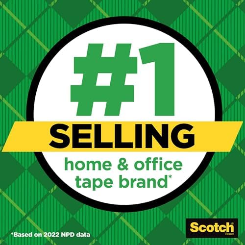 Scotch Magic Tape, Invisible, 12 Rolls