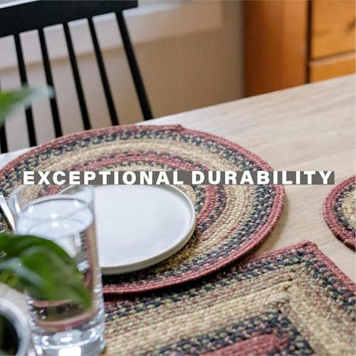 Homespice Highland Jute Braided Table Runner, Oval 8x28 Set of 2