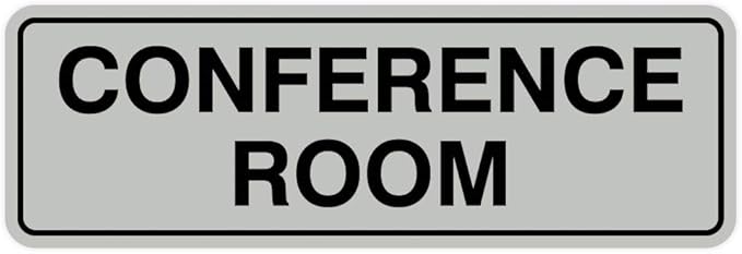 Standard Conference Room Sign - Lt Gray - Small 5 Pack