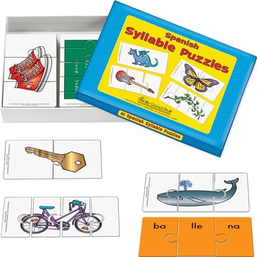 Really Good Stuff, Spanish Syllable Puzzles, 40 Puzzles, Ages 5+, Grades K+