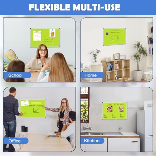 Double-Sided White Board Dry Erase Magnetic Whiteboard Wall 36x24 Green