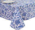 LIBERECOO Heavy Duty Vinyl Tablecloth with Flannel Backing Waterproof Oil-Proof Plastic Table Cloth Stain-Resistant Wipeable Rectangle or Square Table Cover for Indoor and Outdoor 54 x 54 Inch