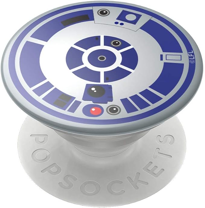 PopSockets Adhesive Phone Grip, Holder- R2-D2 Icon (Gloss) | Secure Comfortable Hold, Anti-Drop, Kickstand, Star Wars, Grogu, Electronic Accessories, For iPad/Kindle/iPhone/Android
