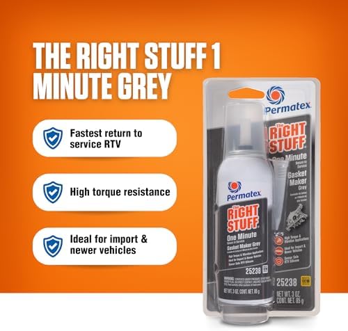 Permatex 25238 The Right Stuff 1 Minute Grey Gasket Maker, 3 oz