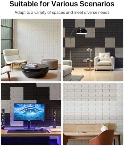 Soundsbay 18-Pack Brick Acoustic Panels, Self-Adhesive, 12"X12"