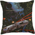 Star Wars Return of the Jedi Death Star II Battle Black Throw Pillow
