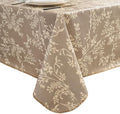 LIBERECOO Vinyl Tablecloth with Flannel Backing –Indigo Botanical Charm, Waterproof, Wipeable, Durable Table Cover – 4 Colors