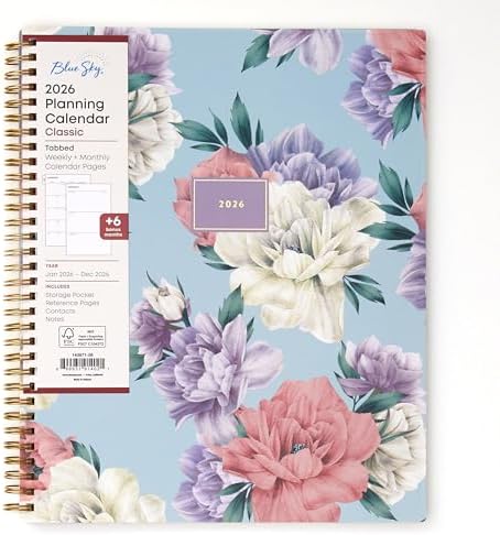 Blue Sky 2026 Weekly & Monthly Planner Calendar, 8.5"x11", Tula