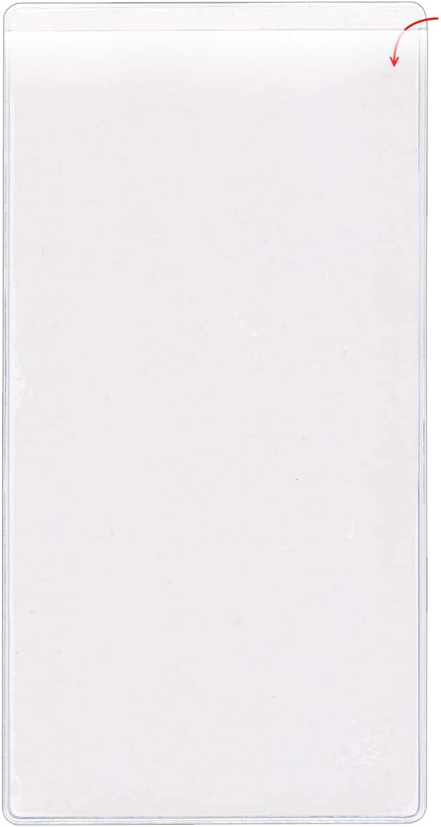 StoreSMART - Peel & Stick Pocket - 4" x 8" Open Short Side - 300-Pack - Clear Vinyl Plastic - STB258S-300